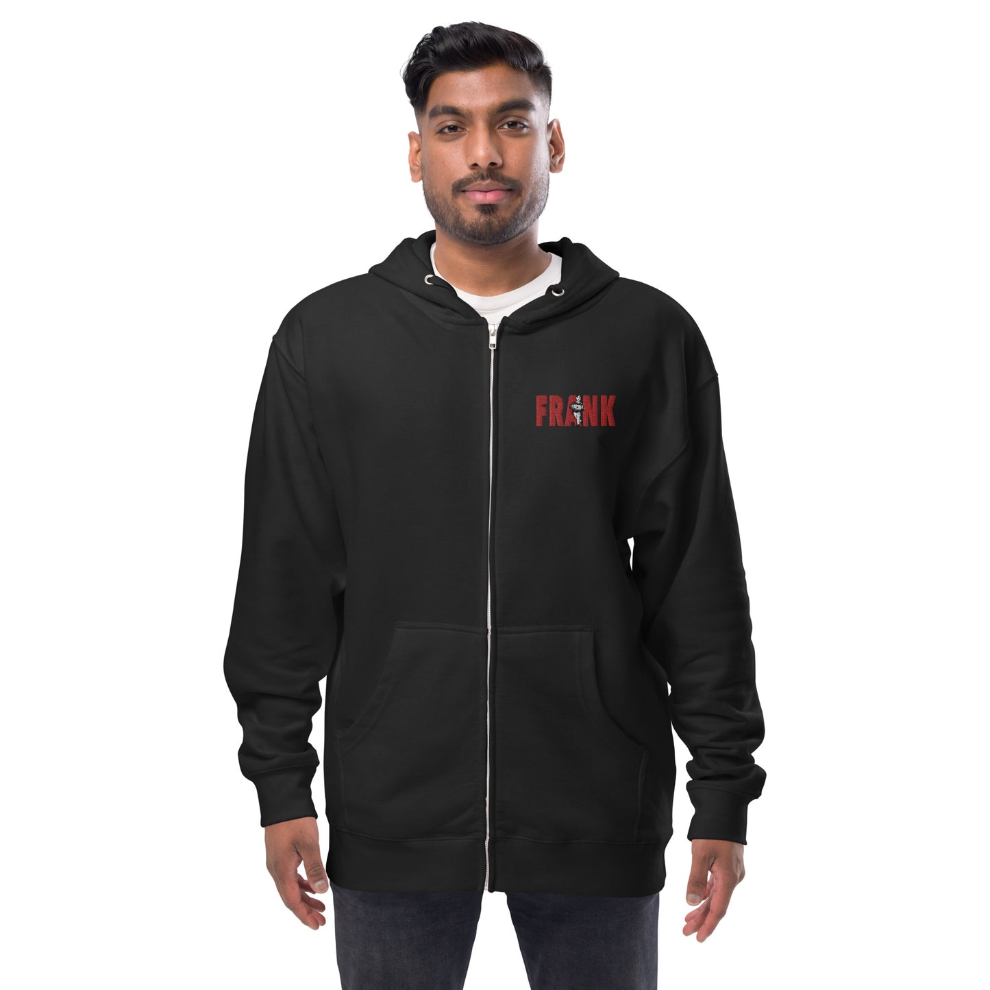 Frank's Laptop Man Unisex fleece zip up hoodie