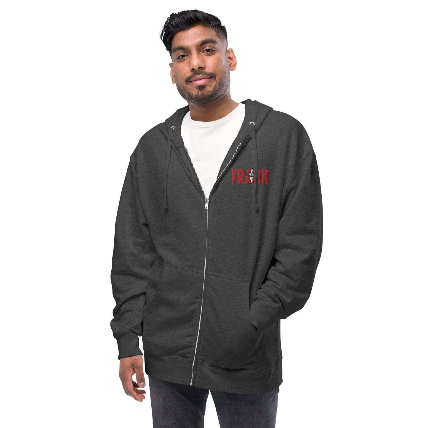 Frank's Laptop Man Unisex fleece zip up hoodie