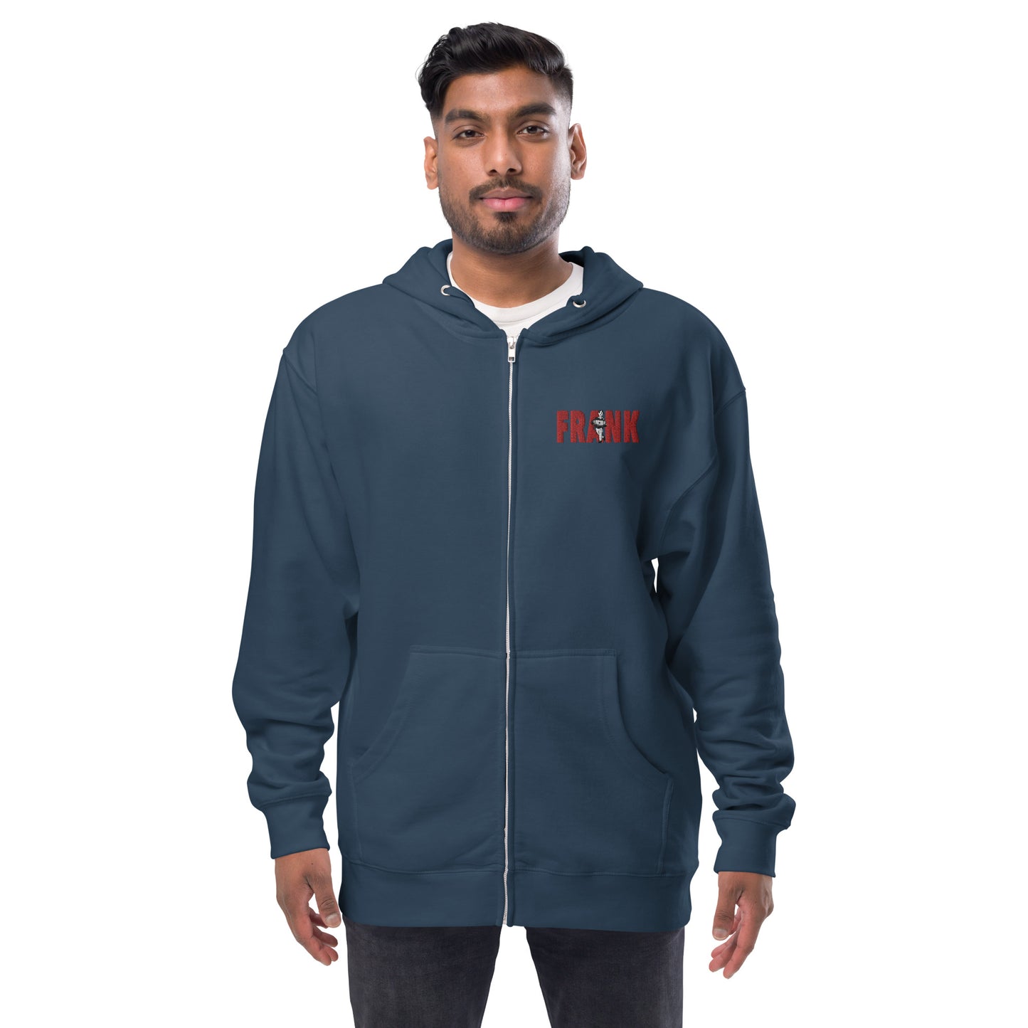 Frank's Laptop Man Unisex fleece zip up hoodie